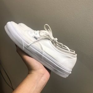 Size 7 All-White Canvas Vans